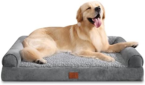 Cleanable Canine Bed along with Easily Removable Cover, Orthopedic Bed along with Water-resistant Coating, Moment Froth Bolster Couch along with Nonskid Base, Bedroom for Huge, Additional Huge Pet Dogs
