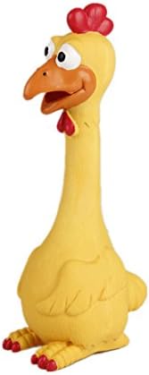 Rubber Hen Squeaky Pet Toys for Small, Tool or even Huge Animal Breeds, Play Fetch, Reduce Splitting Up Stress