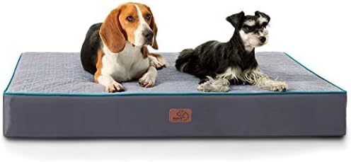 Bedsure Orthopedic Pet Mattress for Channel Canine – Moment Froth Pet Mattress, 2-Layer Thick Family Pet Bed along with Completely Removable Cleanable Cover and also Waterproof Edging (30x20x3 Ins), Grey