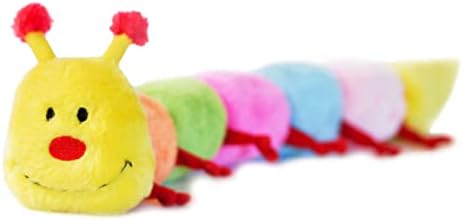 ZippyPaws – Colorful Caterpillar Pet Plaything, Rainbow Pet Dabble Squeakers, Plush Pet Toys for Aggressive Chewers, Summertime Pet Toys, Rainbow Pet Satisfaction Equipment