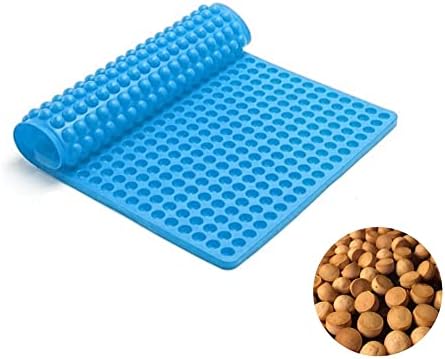 468-Cavity Pet Dog Delight Mold And Mildew, Mini Around Silicon Mold And Mildew Pet Dog Treats Pot for Cookies, Dog Treats Cooking Mold And Mildew Small Dot Covered Decor( Blue)