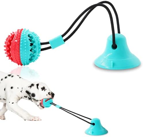 Canine Toys Canine Chew Toys for Aggressive chewers, Puppy dog Pet dog Instruction Addresses Teething Rope Toys for Monotony Canine Problem Surprise Meals Dispensing Sphere Toys for Puppies Teething (Blue)