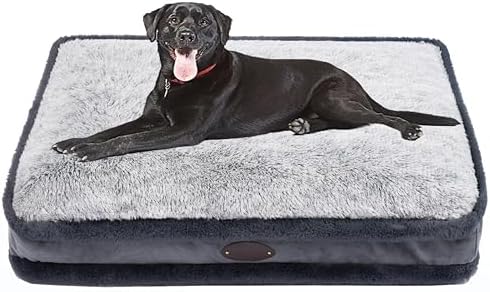 Pet Bed for Big Pet Dogs, Pet Beds for Channel Canine, Waterproof, Easily Removable and also Maker Cleanable Cover, Plush Faux Coat Area, Gentle and also Pleasant Deluxe Canine floor covering