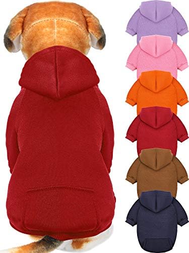 6 Parts Canine Hoodie Canine Garments Sweaters along with Hat, Family Pet Winter Season Garments Warm And Comfortable Hoodies Jacket Sweatshirt for Lap Dogs Chihuahua (XS)