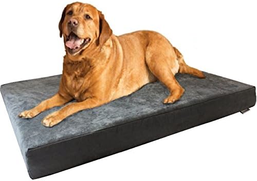 Dogbed4less XL Orthopedic Mind Froth Pet Bed along with Equipment Cleanable Cover, Waterproof Edging for Channel to Big Pet Dog, 47X29X4 Pad Match 48X30 Cage