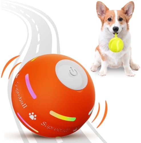 Involved Pet Toys Pet Round,[Newly Upgraded] Sturdy Movement Triggered Automatic Rolling Round Toys for/Small/Medium/ Sizable Pet dogs, USB Chargeable