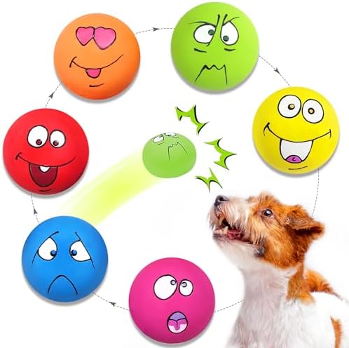 Squeaky Pet Dog Toys Latex Pet Dog Balls for Small Tool Teething Puppy Dog, Resilient Attractive Skin Eating Dog Pet Dog Toys 6 Computers