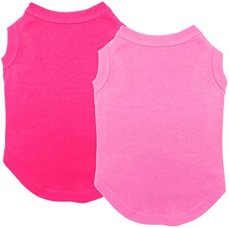 Pet Tshirts Garments, Chol & Vivi Pet Garments T T-shirt Vest Soft and also Thin, 2pcs Space Shirts Garments Suitable For Additional Small Tool Huge Additional Plus Size Pet New Puppy, Plus Size, Fuchsia and also Flower Reddish