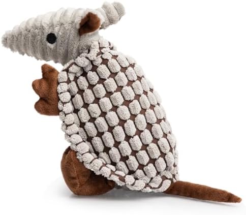Hollypet Pet Toys, Plush Pet Toys, Squeaky Pet Toys, Stuffed Toys for Tiny Channel Big All Species Sizes Canine, Big Armadillo Pets Plaything, Puppy Dog Chew Dabble Clean Pearly Whites, Gray