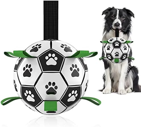 Canine Toys Football Round along with Straps, Interactive Canine Toys for Contest Of Strength, Pup Special Day Presents, Canine Yank Plaything, Canine Water Plaything, Heavy Duty Canine Balls Globe Mug for Small & Channel Canine （ 6 In ）