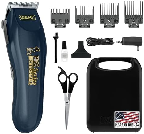 WAHL United States Deluxe Pro Collection Cordless Lithium Ion Dog Clipper Package for Pet Dog Pet Grooming at Home along with Strong Electric Motor, Self-Sharpening Blades, as well as 2 Hr Operate Opportunity– Version 9591-2100 