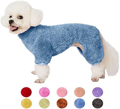 Pet Sweatshirt Jacket, Pet Jammies PJS, Pet Outfits, Pet Christmas Time Coats for Tiny Channel Pets Child Lady Pussy-cat Clothing Doggy Coat Onesie Soft Cozy Holiday Season Clothing (Channel, Skies Blue)