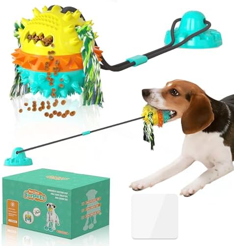 Canine Toys for Aggressive Chewers Interactive Indestructible Problem Promoting Chew Plaything Suction Mug Contest Of Strength Decoration Rope Monotony Busy Personal Play Meals Teething Pup Dispensing Squeaky Sphere Canine
