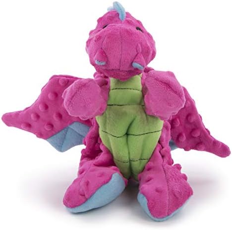 goDog Blister Plush Dragons Squeaky Pet Plaything, Chew Protection Modern Technology – Pink, Sizable