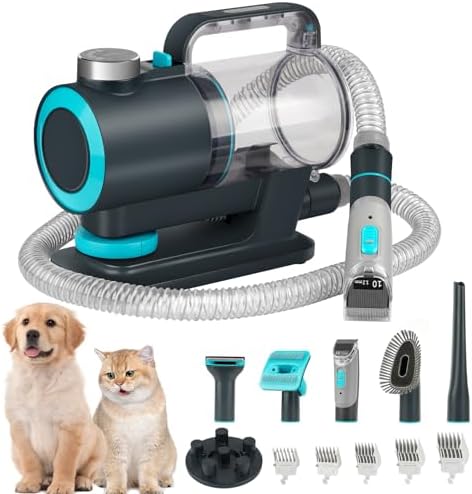 Animal Pet grooming Vacuum cleaner set along with Animal Aromatherapy, Low Sound Canine Hair Suction Suction 99% family pet Hair, Canine Pet Grooming Package & Suction along with 5 Dog Pet Grooming Equipment for Dropping Dog Hair for Canine and also Kitty
