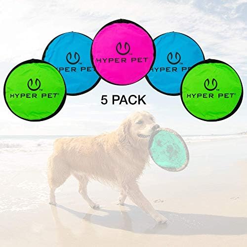 Active Pet Dog Flippy Flopper 9″ Traveling Disk Soft Pet Plaything, Drifts in Water & Safe on Pearly whites, for All Kinds, Pack of 5 (Color Styles May Vary)