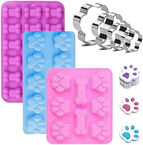 Plastic Canine Deal With Mold And Mildews 7 Load Plastic New Puppy Canine Paw as well as Bone Tissue Molds Canine Delight Biscuit Cutters Mold And Mildew for Homemade Manages Ice Cream Dog Manages