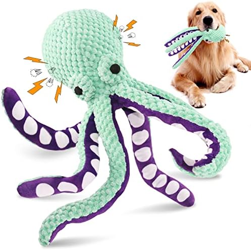 Squeaky Pet Dog Toys for Huge Pets: Luxurious Pet Dog Toys along with Soft Textile for Little, Tool, as well as Huge Family Pets – Octopus Stuffed Pet Dog Toys for Indoor Play