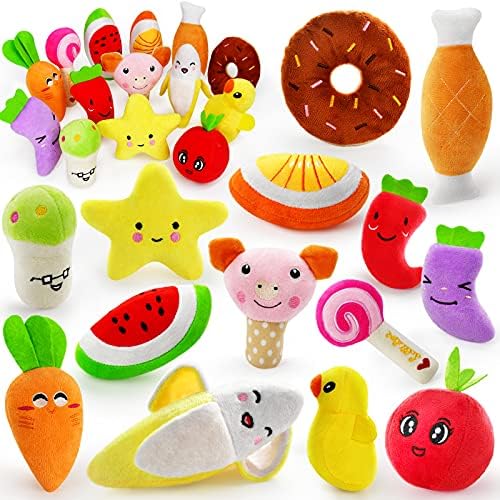 legend soft sand 14 Load Pet dog Squeaky Toys Cute Stuffed Plush Berry Food and also Veggies Pet Toys for Puppy Dog Small Tool Pet Pampers