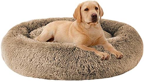 MFOX Calming Pet Mattress (L/XL/XXL/ XXXL) for Tool as well as Huge Pet Dogs Relaxed Pet Dog Mattress Faux Hair Doughnut Cuddler Around 25/35/55/ 100lbs