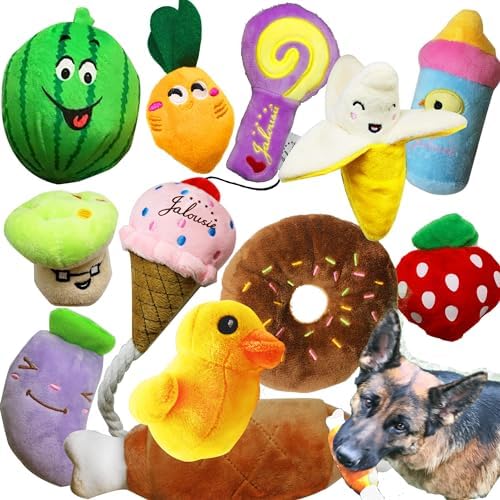 Jalousie 12 Stuff Deluxe Pet Pet Plaything Pet Squeaky Toys Cute Animal Plush Toys Stuffed New Puppy Chew Toys for Little Tool Pet New Puppy Pets – Majority Pet Toys (12 Stuff Lovely)