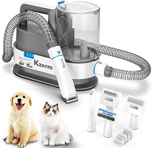 Pet Dog Dog Clipper Pet Grooming Set along with Suction Suction and also Suction Picks Up 99% Pet Dog Hair,2.5 L Huge Capability Pet Dog Hair Assortment Container, Low Sound Pet Dog Pet Grooming Suction along with Pet Dog Clippers (White 2)