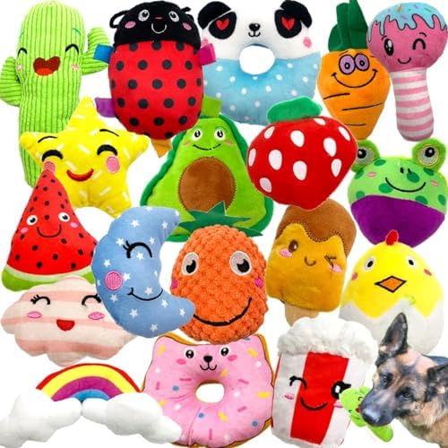 Jalousie 18 Load Pet Dog Squeaky Toys Cute Stuffed Dog Plush New Puppy Eat for Little Channel Pet Dogs – Majority