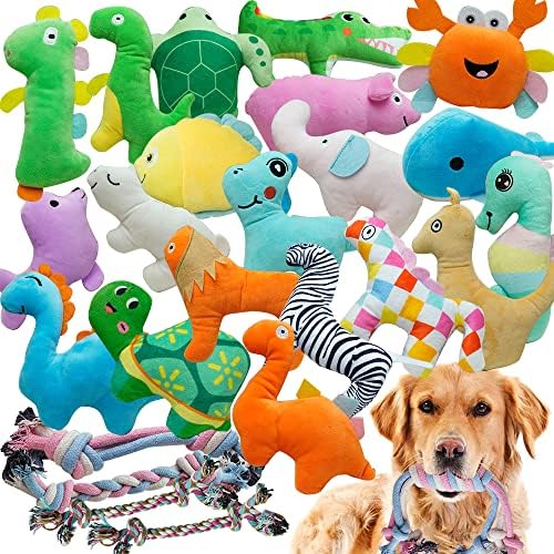 Pet Toys 25 Load Squeaky Pup Toys for Lap Dogs Deluxe Squeak Pet Plaything Rope Puppies Chew Toys for Exciting as well as Pearly Whites Cleansing Animal Toys