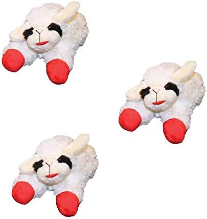 Multipet Mini Sheep Chop Canine Plaything 6″ (3 Stuff)