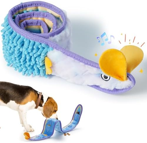 Nocciola No Cramming Eel Crinkle Canine Squeaky Toys – Resilient Canine Toys for Contest Of Strength, Snuffle Canine Toys|Hard Canine Toys for Tiny Channel Sizable Canine & Aggressive Chewers, Blue Canine Toys to Always Keep Them Busy