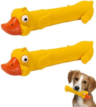 DAJOOEE 2 Load Yelling Rubber Hen Canine Squeaky Plaything, Latex Chew Molar Canine Plaything