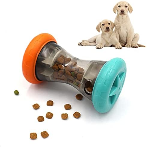 Aelflane Reward Dispensing Challenge Toys for Lap Dogs, Involved Pursuit Toys, Perfect Option to Slow Farmer Pet Dog Containers to Boosts Pet Dogs Digestion,Barbell-Shaped Pet Dog Toys