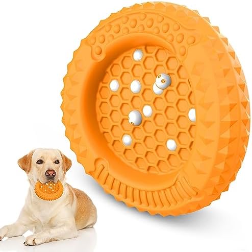 PcEoTllar Pet Toys for Aggressive Chewers, Interactive Pet Toys, Hard Pet Toys for Huge Canines, Pet Eat Toys along with Safe Rubber, for Medium/Large Canine Kind – Yellowish