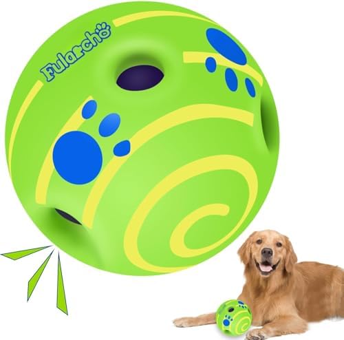 TAUCHGOE Interactive Pet Toys, Pet Round for Sizable Tool Pet Dogs, Rounding Up Round for Pet Dogs along with Hilarious Appears Squeaky Energetic Round Pet Plaything for Intelligence Quotient Instruction Cleansing Pearly Whites, Canine Fave Present