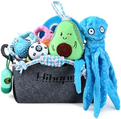 Hihope Canine Pup Toys for Teething,20 Stuff Puppies Teething Chew Toys for Monotony, Canine Chew Toys along with Rope Toys, Reward Balls as well as Squeaky Canine Toys for Lap Dog