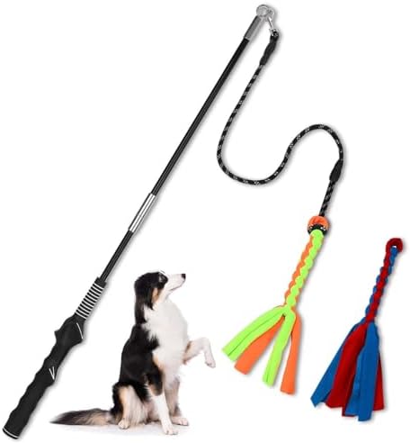 Tease Post for Canine, Interactive Pet Dog Toys Taster Wand Action Post along with Fleece Rope Draw Eating Plaything for Little Tool Sizable Pets Puppy Dog Outdoor Workout & Instruction …