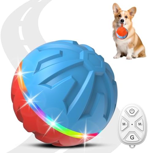 Active Canine Toys Round, Effective Rolling Round along with Remote LED Lighting, Peppy Animal Round for Tool Huge Pet Dogs Dullness, Turned On Automatic Relocating Canine Round Toys, USB Chargeable