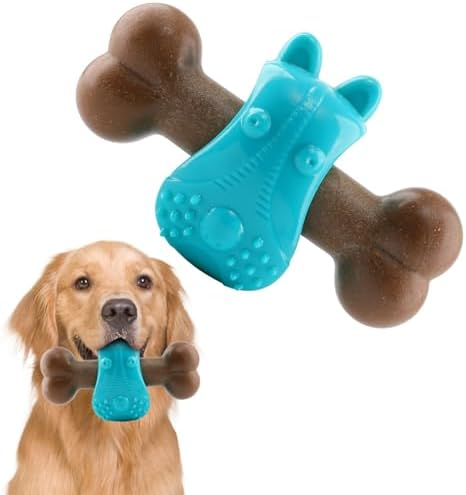 Pet Eat Plaything for Huge Pets, Rubber Bone Tissue Pet Toys for Aggressive Chewers Huge Type, Teething Chew Toys Tool Canine, Interactive Dental Health And Wellness Help, Assists Well-balanced Eating Actions