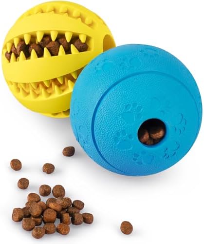 HIPPIH Canine Challenge Toys 2 Stuff, Involved Canine Toys for Huge Canine & Small Canine, Young Puppy Toys for Surprise Dispensing, Heavy Duty Canine Balls for Pearly Whites Cleaning/IQ Instruction, Canine Decoration Toys for Eating