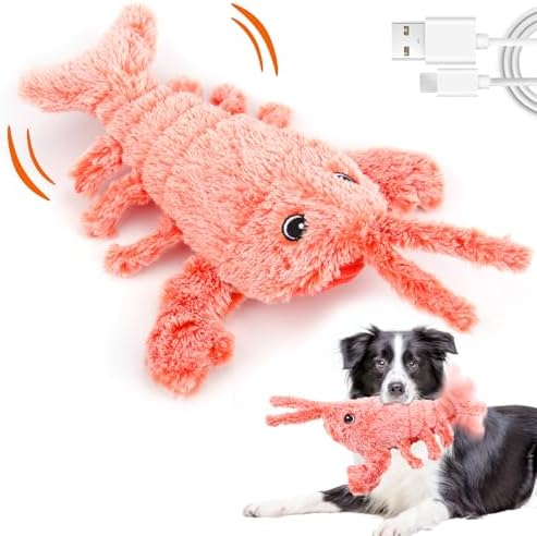 Mity storm Involved Pet Toys, Wiggly Seafood Pet Plaything to Maintain Them Busy, Relocating Pet Toys for Indoor & Outdoor, Rechargeable Floppy Pet Dog Toys for Little Channel Huge Pet Dogs, Plush Squeaky Pet Toys