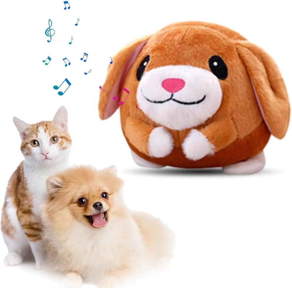 Energetic Relocating Household Pet Plush Plaything, Interactive Pet Dog Toys Chatting Relocating Pet Dog Round Plaything, Cleanable Anime Swine Plush Noise Electronic Herding Round for Canine, Shake Bounce Dullness Toys for Pet Dog, Cats (Pet Dog)