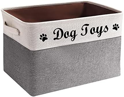 Tomlster Pet Dog Plaything Container Huge – Pet Dog Plaything Container, Collapsible, Appropriate for Pet Dog Plaything Storage Space, Pet Dog Plaything Can along with Comfortable Takes care of, pet dog devices – Grey