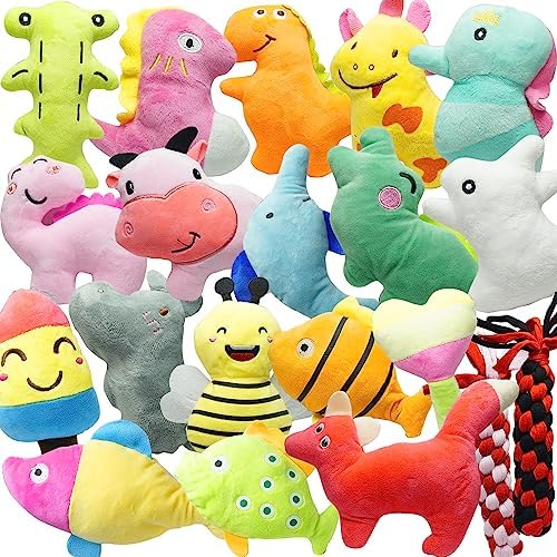 SZKOKUHO Cute Pet Layouts Smooth Pet Dog Squeaky Toys (Load of twenty) for Little Channel Pet Dogs