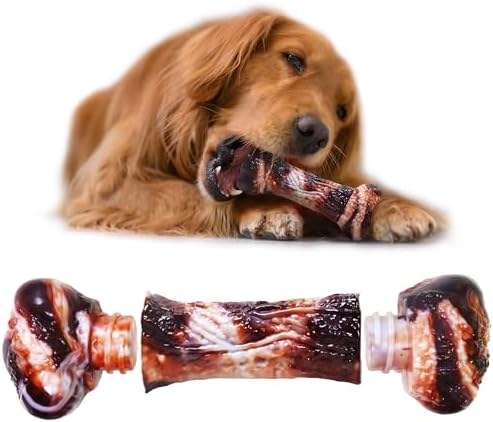 Canine Toys for Aggressive Chewers – Durable Nylon Material Eat Bone Tissues, Everlasting Toys for Channel to Big Kinds, Teething Toys to Always Keep Them Busy (Brown)