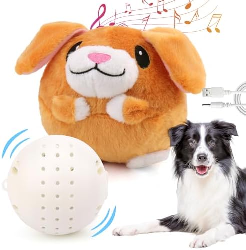 Active Pet Dog Toys, Energetic Relocating Household Pet Plush Plaything for Canine, Pet Dog Squeaky Relocating Sphere Toys along with Chewable Luxurious Cover & Songs for Little Art Huge Pet Dogs Going After (Little Bit Of Pet Dog Design)