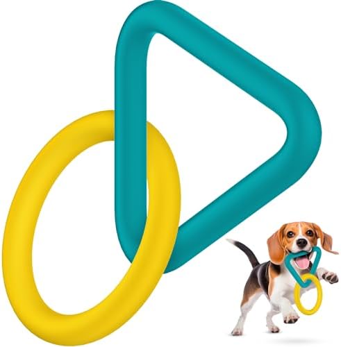 Involved Sturdy Pet Dog Eat Toys for Aggressive Small Channel Sizable Kind Chewers Indestructible Rubber Scented Eating Triangular Band Pull Pet Dog Toys for Teething Instruction or even Monotony