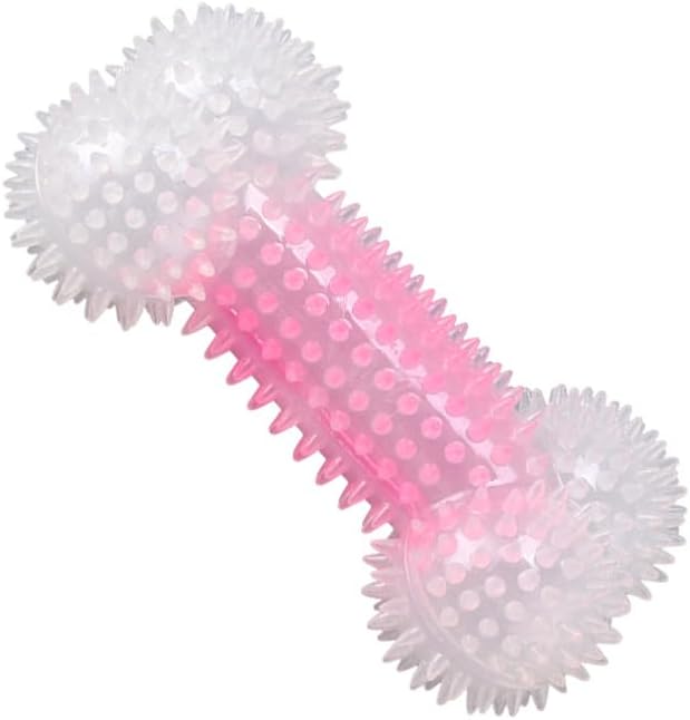 Canine Squeaking Bone Tissue Bite Plaything for Aggressive Chewers, Resilient Canine Rubber Bone Tissue Plaything Canine Pearly Whites Cleansing as well as Instruction (Pink Radiance at night)