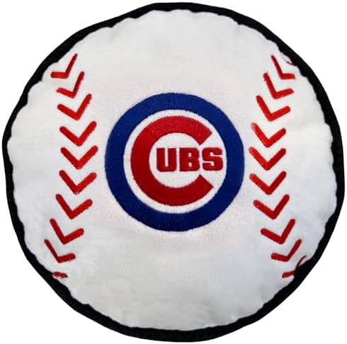 Pets First Chicago Cubs Baseball Challenging Pet Dog Plaything, Small, Multi-Color