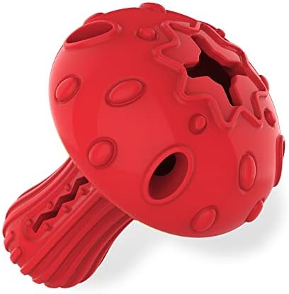 SCHITEC Pet Dog Chew Plaything for Huge & Tool Canine, Rubber Delight Dispensing Plaything for Aggressive Chewers, Interactive Slow Farmer Challenging Problem Toys Pearly Whites Cleansing