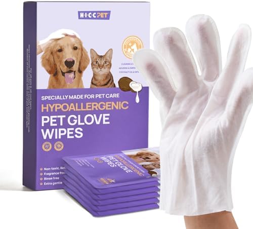 Washing Ventilating Showering Wipes for Canine & Cats, Hypoallergenic Pet Cleansing Handwear Cover Rubs along with Coconut Oil Nourishing Pet Grooming Hair, Kitty Cleansing Wipes for Daily Treatment as well as Taking A Trip